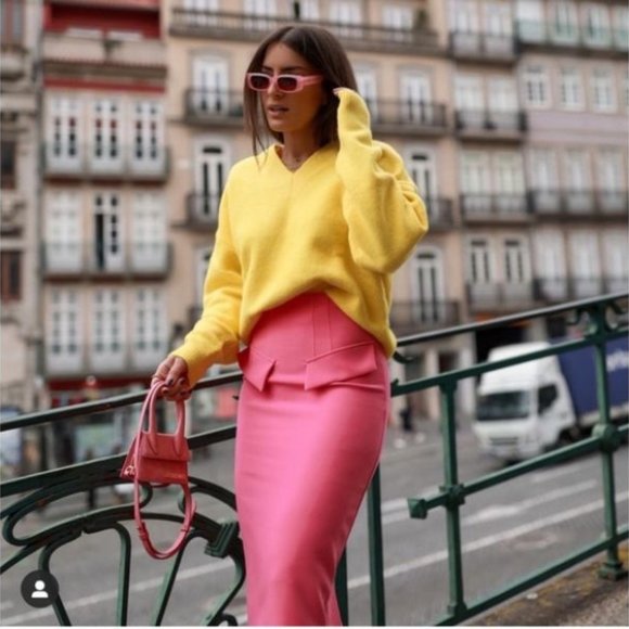 ZARA Flap Detail Pencil Skirt - Picture 2 of 11